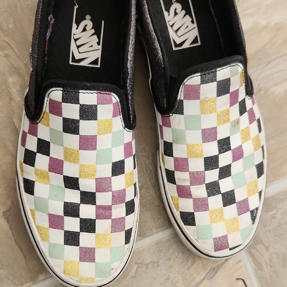 Vans Multicolor Checkered Slip-On Shoes